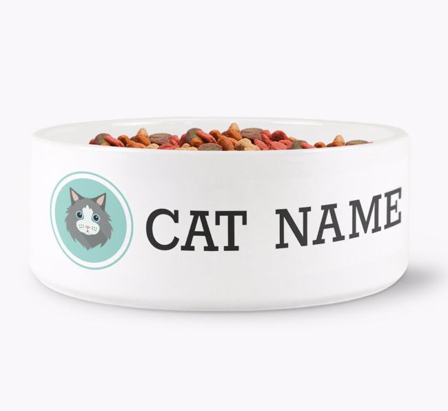 '{breedFullName} Icon' - Personalised Cat Bowl 